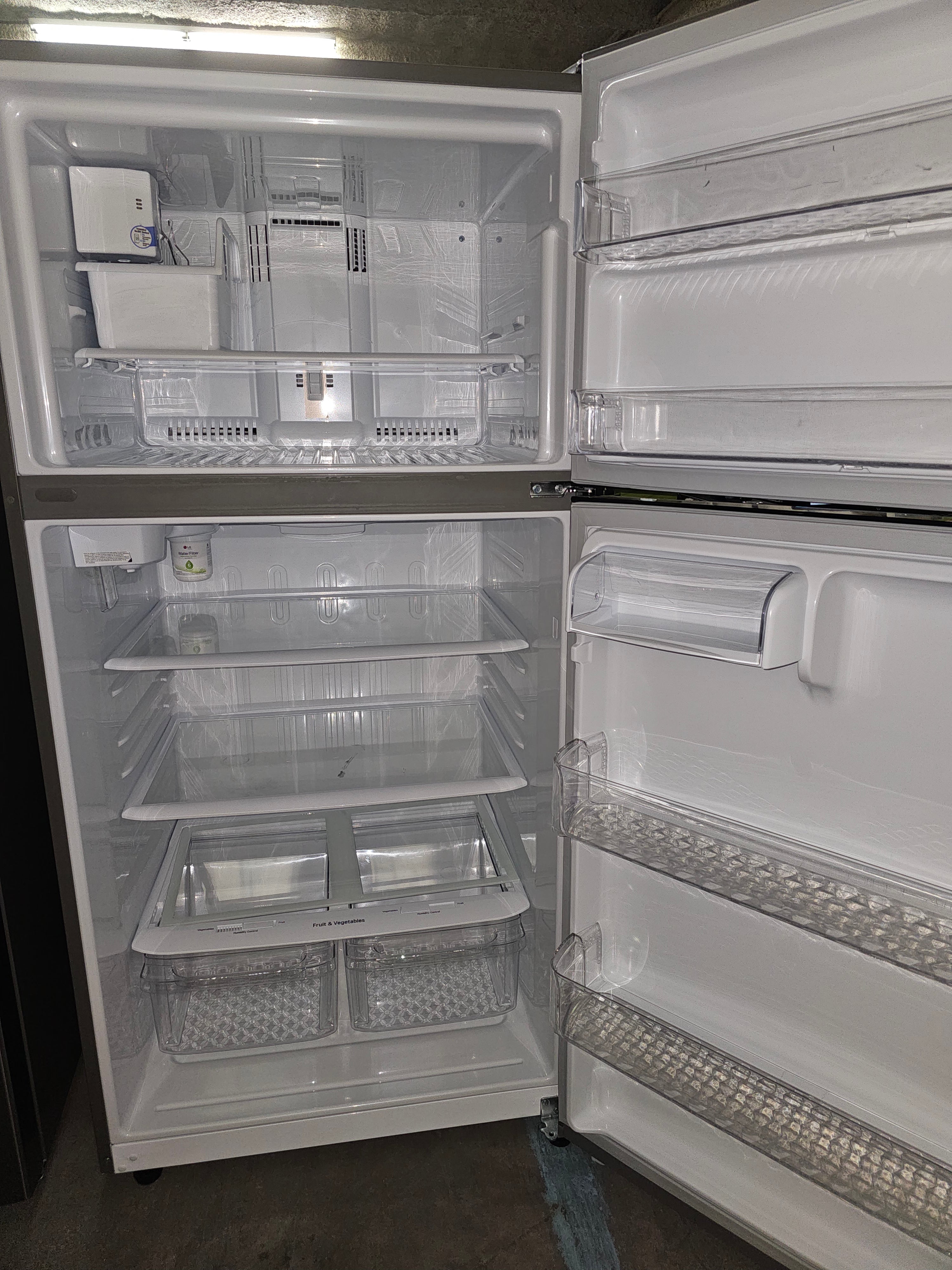 LG 23.8 Cu. Ft. Top Freezer Refrigerator with Internal Water Dispenser Stainless Steel